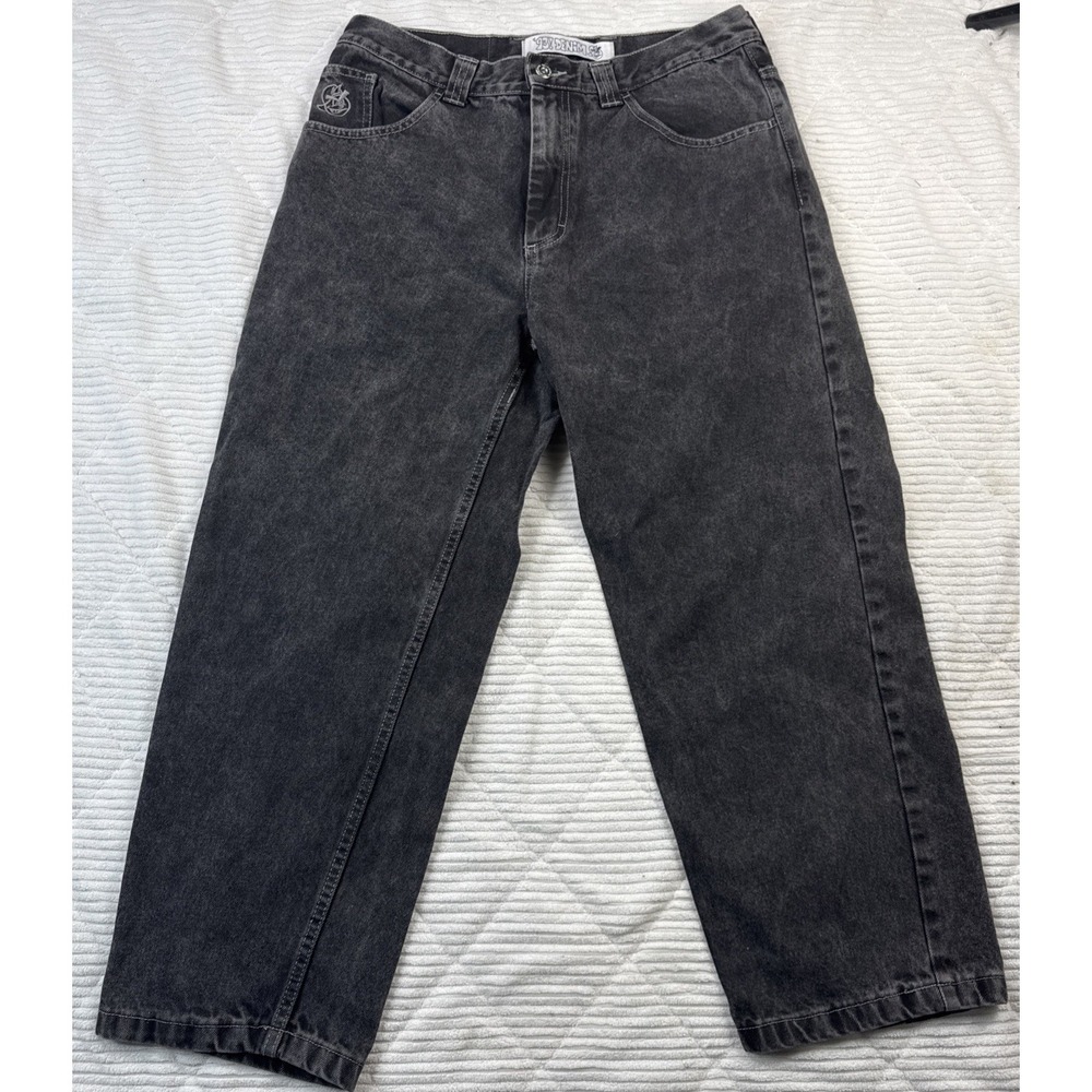 Polar Skate Company 93 Denim Jeans Black Fade Wash Men's 32x30* Skate Streetwear